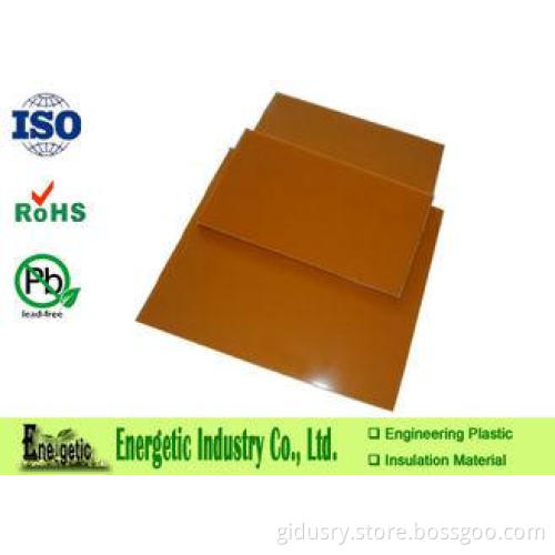 Natural Orange Bakelite Phenolic Plastic Sheets , 1020mm x